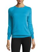Sloane Crew-neck Sweater, Fountain Blue