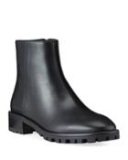 Maelie Leather Zip Ankle Booties