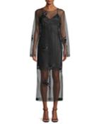 Orchid Embroidery Illusion Dress