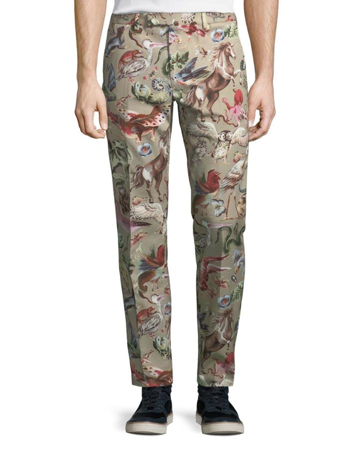 Men's Animal Print Canvas Pants