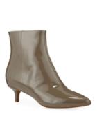 Nora Patent Kitten-heel Booties