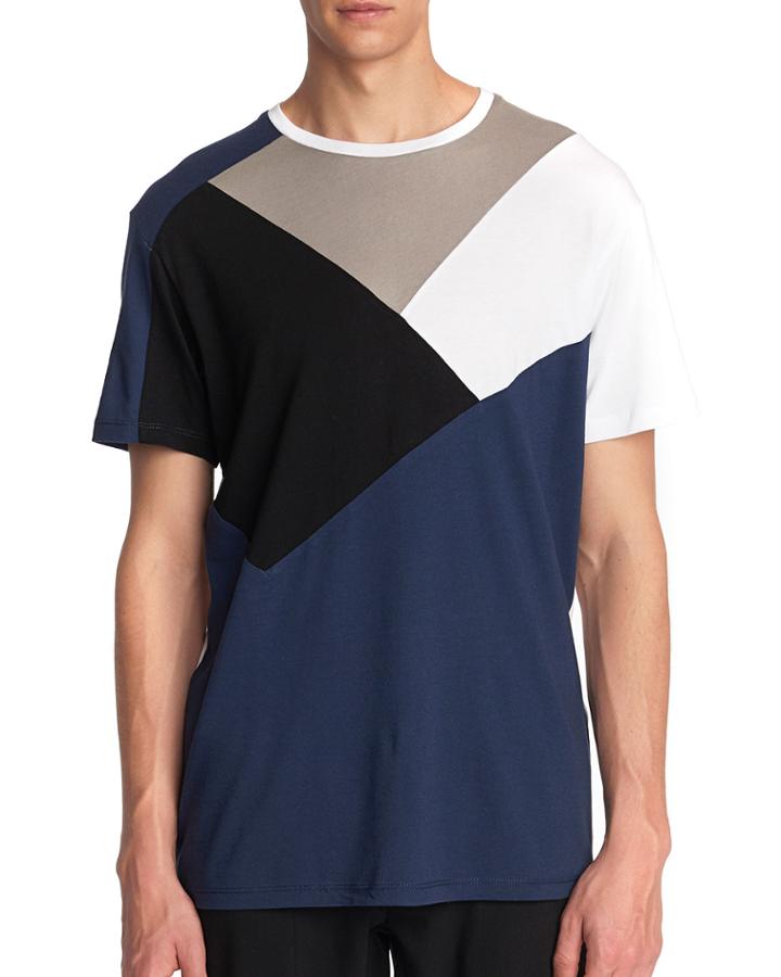 Men's Colorblock Short-sleeve T-shirt