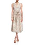 Mini Bloom Burnout Midi V-neck Dress