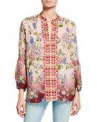 Paris Effortless Floral-print Bracelet-sleeve