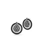 18k Diamond Pav&eacute; Cable Circle Drop Earrings