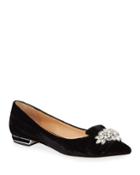 Valeria Crystal Embellished Lace Ballerina Flats