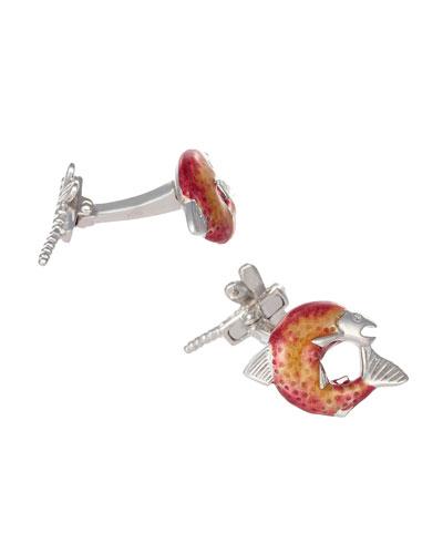 Salmon & Dragonfly Cuff