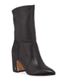Hartley Pointed-toe Leather Booties