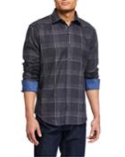 Men's Shaped-fit Plaid