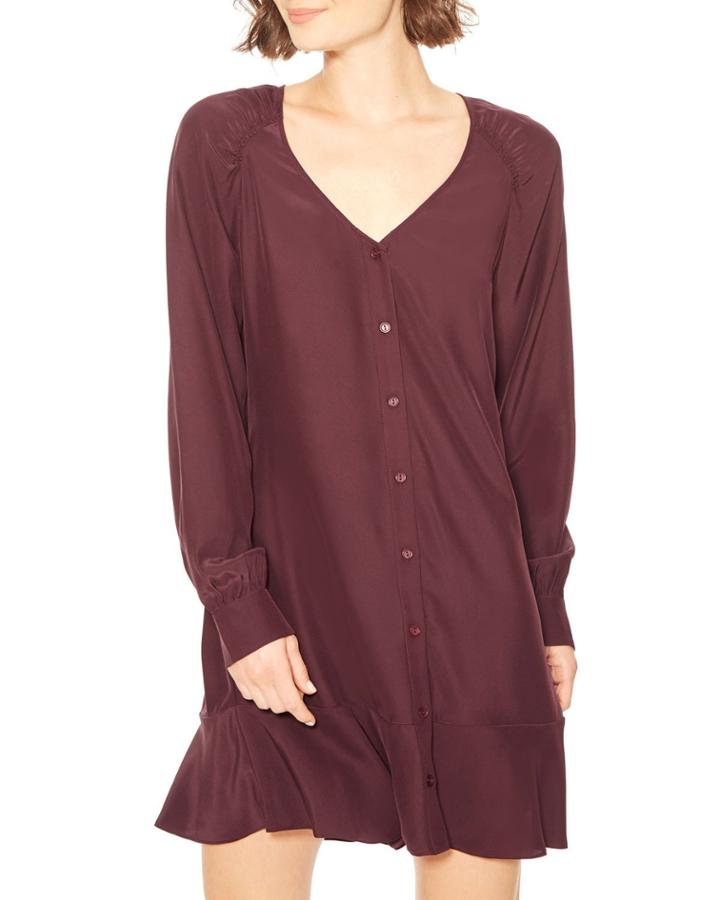 Calantha Button-front Silk