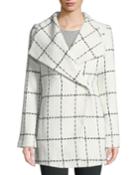 Reese Wide-collar Check Coat