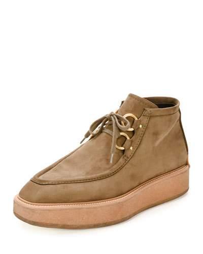 Faux-suede Clipper Boot, Cigar