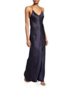 Rubberband V-neck Satin