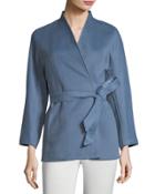 Belted Felt Cardigan Topper