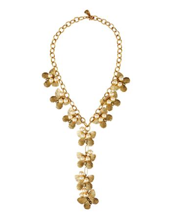 Butterfly & Pearly Y-necklace