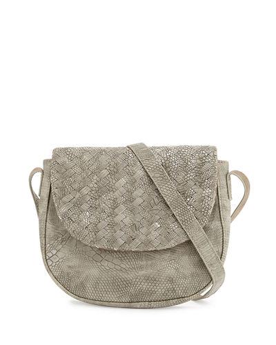 Woven Reptile Faux-leather