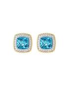 Prism Blue Topaz & Diamond Earrings