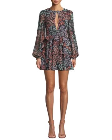 Carter Tiered Floral Long-sleeve