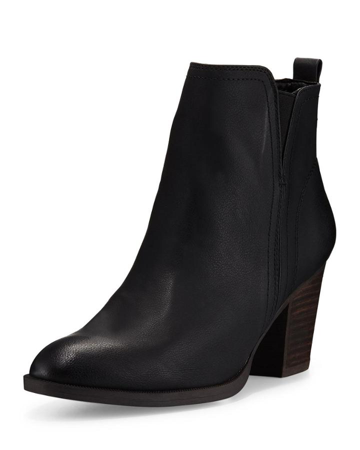 Missy Leather Ankle Zip Booties