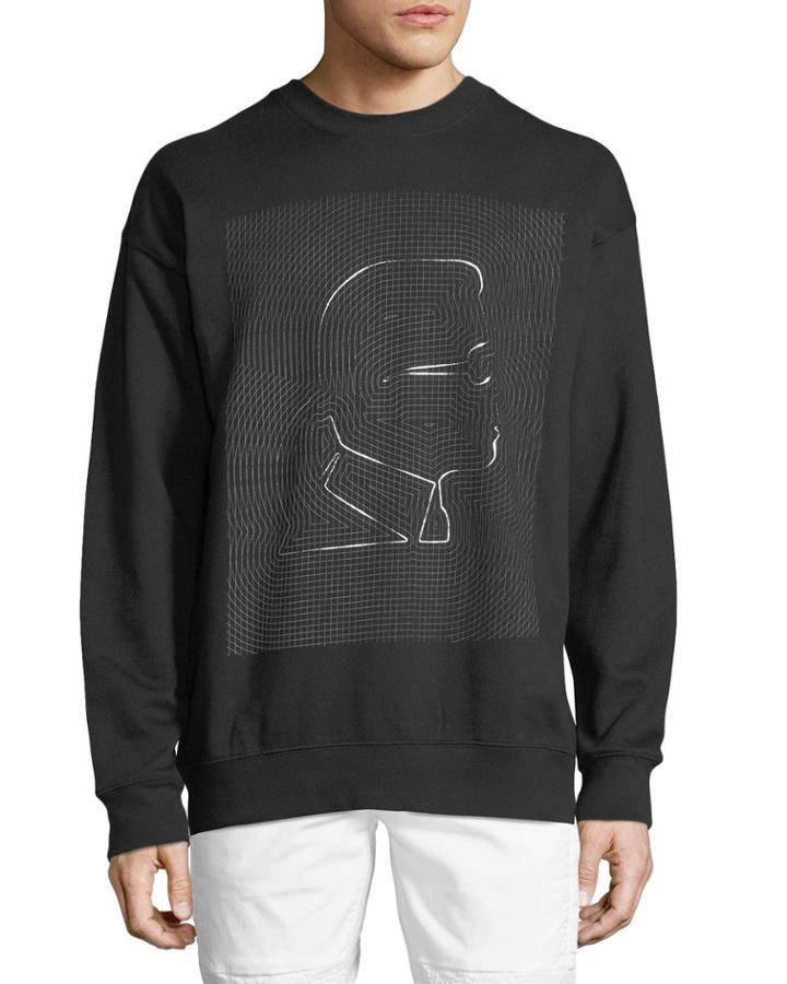 Grid-logo Graphic Crewneck