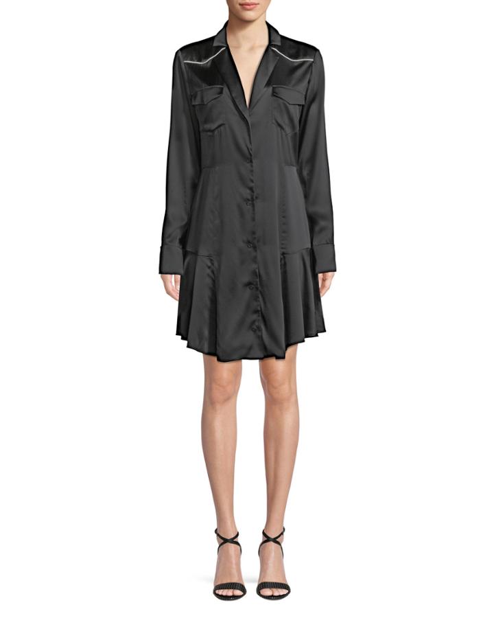 Rora Silk Button-front