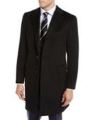 Men's Cashmere Car Coat, Black