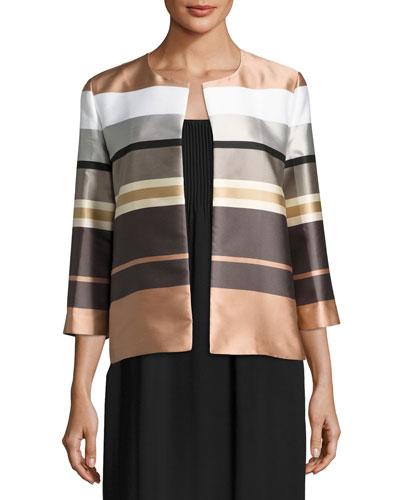 Leo Striped 3/4-sleeve Jacket