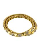 Pyramid Wraparound Bracelet, Gold