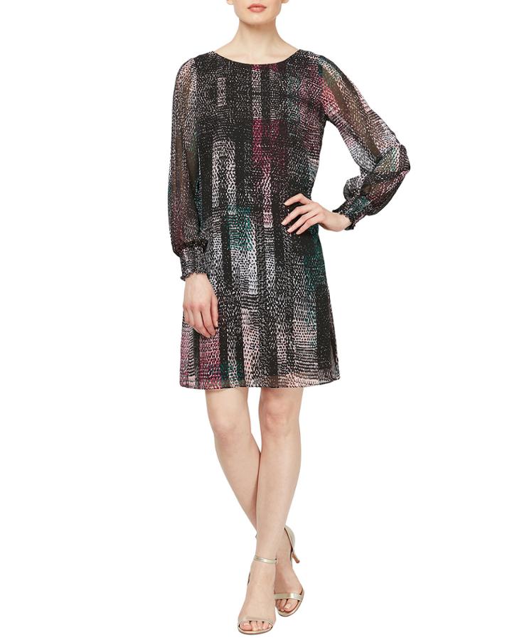 Abstract Print Long Sheer