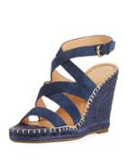 Korat Suede Crisscross Wedge Espadrille