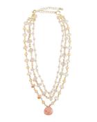 Delicate Triple-row Beaded Choker Necklace