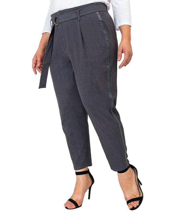 Plus Size Marina Paperbag-waist Pants W/ Athletic