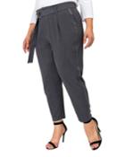 Plus Size Marina Paperbag-waist Pants W/ Athletic