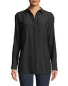 Glenn Silk Button-front Blouse