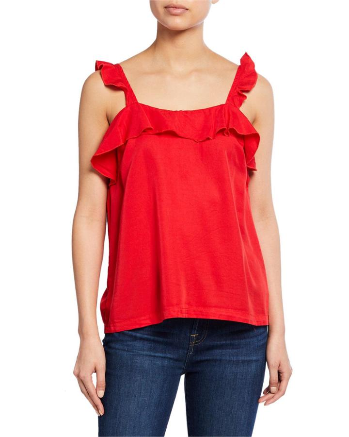 Salem Sleeveless Ruffle Flare Tank
