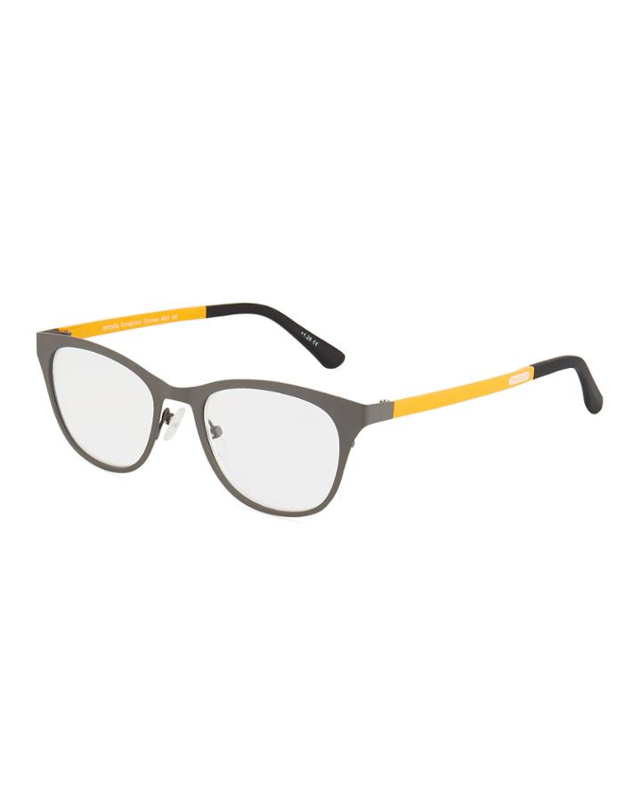 Irregular Curves Square Metal Reading Glasses