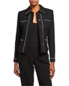 Tweed Beaded Detail Jacket