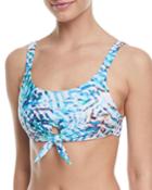Knot-front Printed Halter