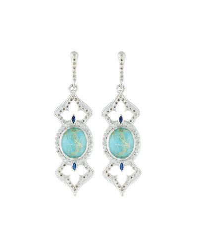 New World Open-cross Doublet Drop Earrings