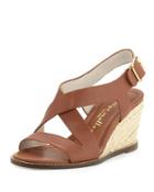 Ponza Leather Espadrille Wedge