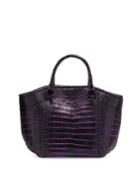 Nancy Gonzalez Crocodile Large Domed Tote Bag, Plum/violet, Women's, Purple Bm3