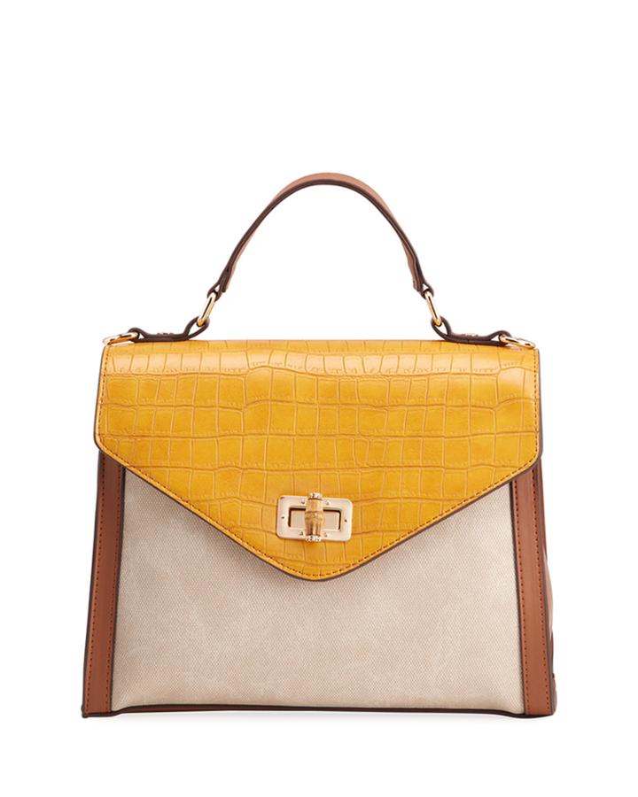 Croc-embossed Turn-lock