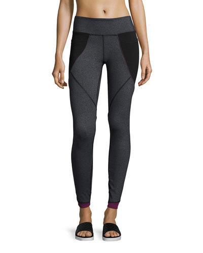 Foundation Athletic Leggings, Heather Charcoal/black