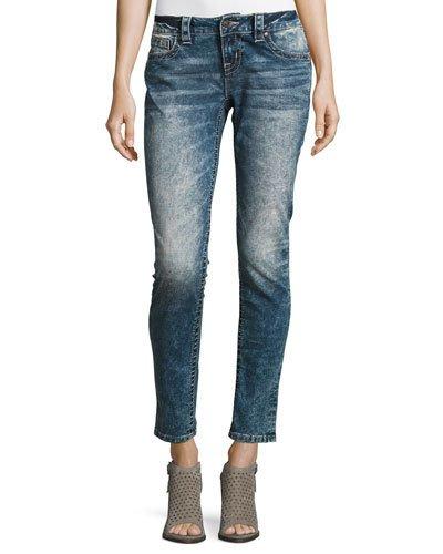 Skinny Acid-wash Skinny Jeans, Blue