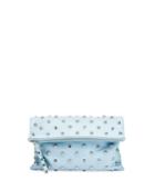 Grommet Studded Fold-over Clutch Bag