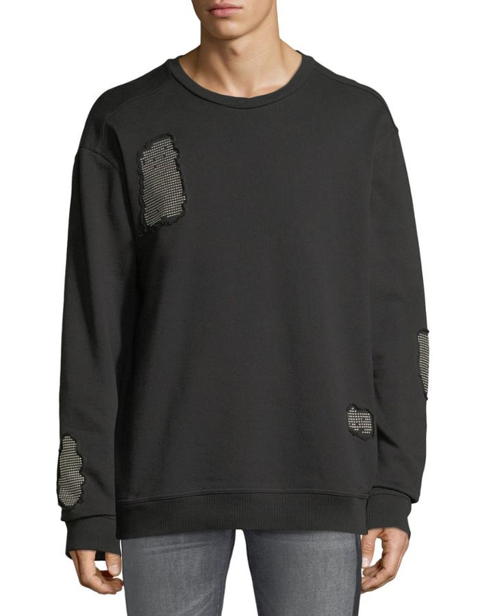 Stud-patch Crewneck