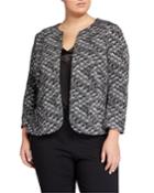 Plus Size Geo Printed Tulip Jacket