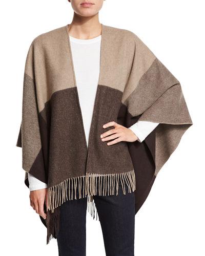 Two-tone Wool Ruana