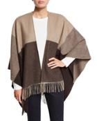 Two-tone Wool Ruana