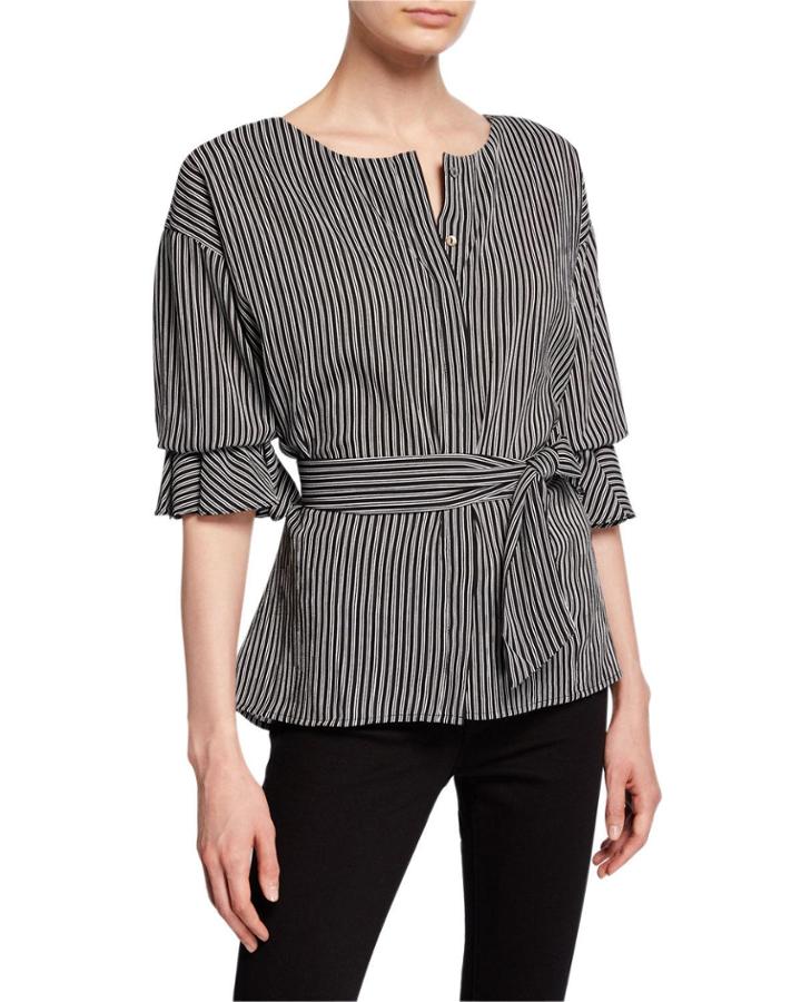 Striped Blouson